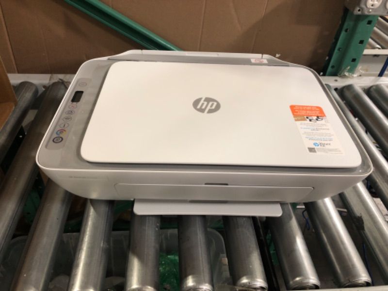 Photo 2 of HP DeskJet 2755e Wireless Color All-in-One Printer with bonus 6 months Instant Ink (26K67A), white