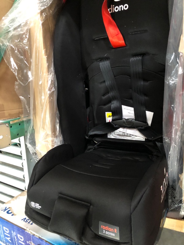 Photo 4 of *1 SEAT* Diono Radian 3R, 3-in-1 Convertible Car Seat, Rear Facing & Forward Facing, Slim Fit 3 Across, Jet Black 