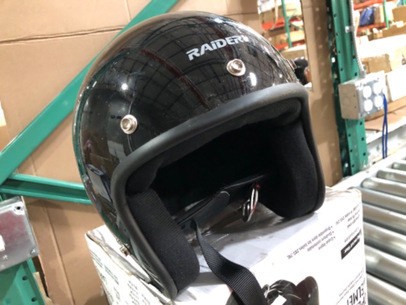 Photo 1 of *DUSTY*Raider Open Face Helmet Gloss Black Large