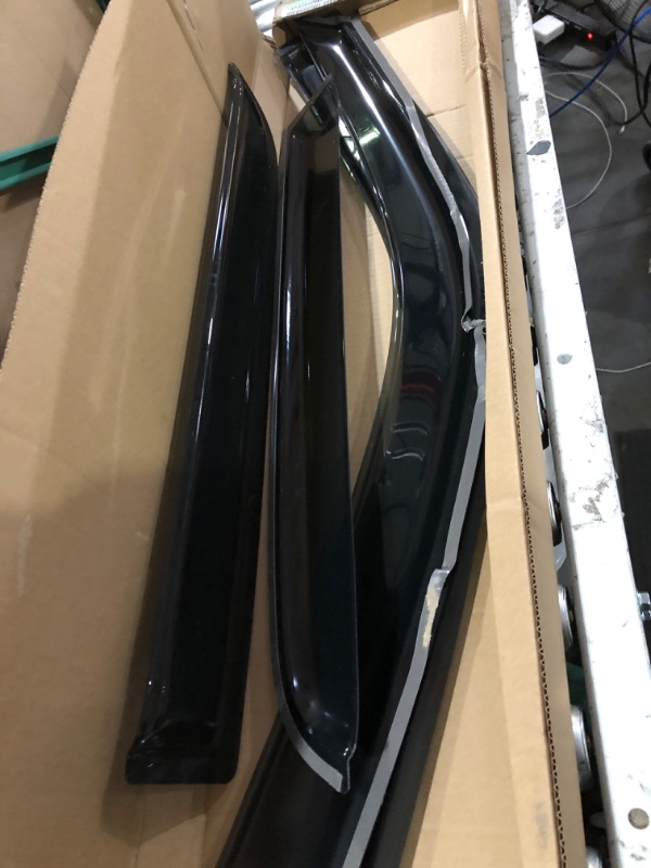 Photo 2 of *USED*PLDDE 4pcs Compatible with 1997-2001 CR-V CRV Front+Rear JDM Smoke Sun/Rain Guard Outside Mount Tape-On Window Visors 97-01 CRV