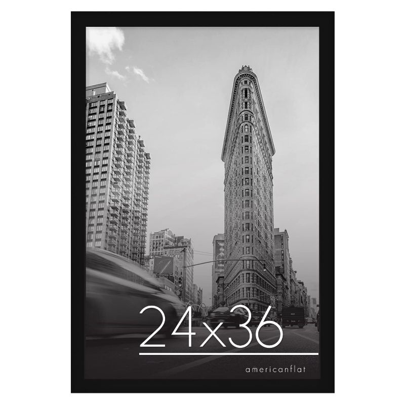 Photo 1 of *STOCK PHOTO FOR REFERENCE* 24x36 Poster Frame in Black - Composite Wood with Polished Plexiglass 