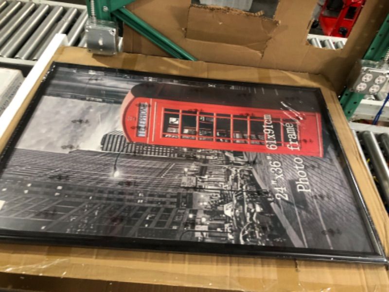 Photo 1 of *STOCK PHOTO FOR REFERENCE* 24x36 Poster Frame in Black - Composite Wood with Polished Plexiglass 