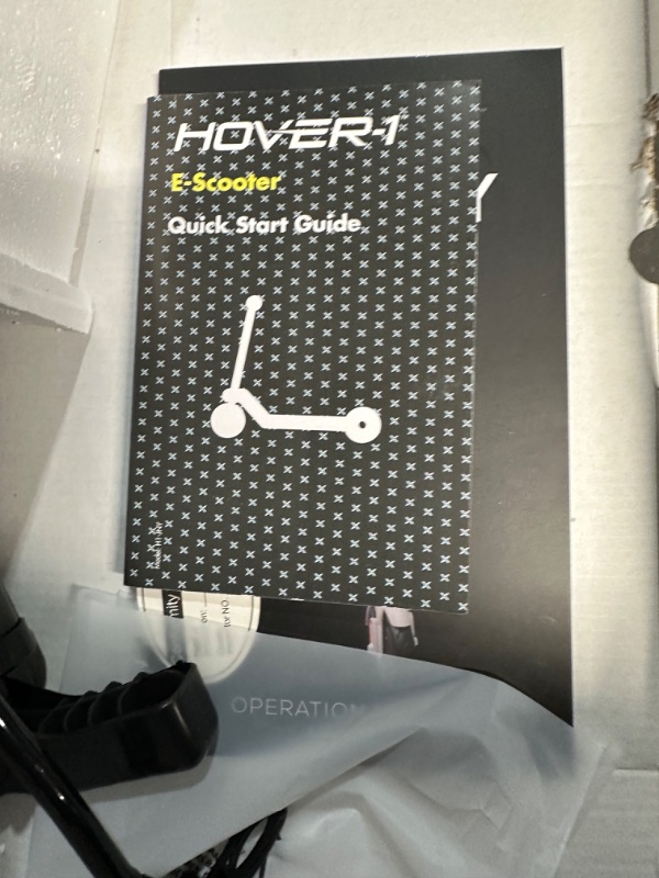 Photo 4 of ERROR CODE E1 NON-FUNCTIONAL, PARTS ONLY*** Hover 1 Journey Electric Folding Scooter, White