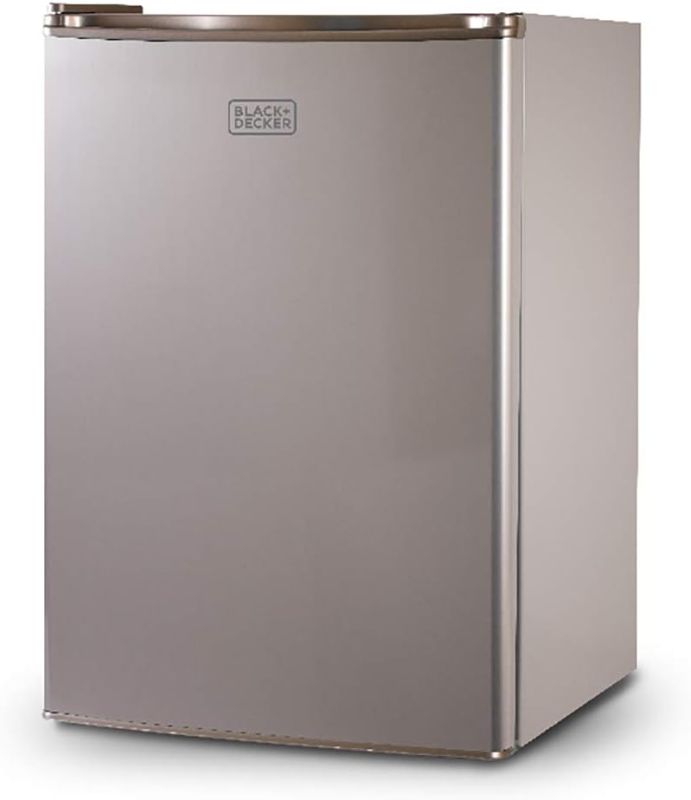 Photo 1 of (USED) BLACK+DECKER 2.5 cu. ft. Mini Fridge in Silver