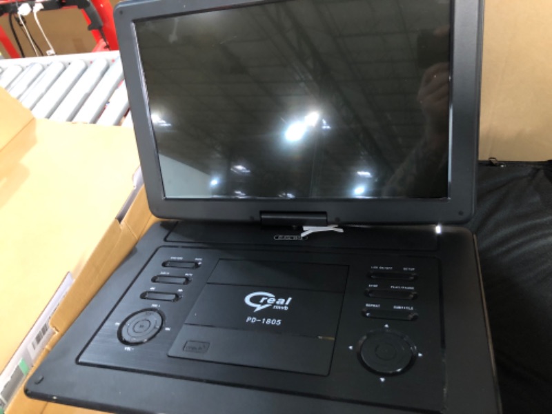 Photo 3 of 17.9" Portable DVD Player with 15.6" Large HD Screen,Support,with Extra Carrying Bag,Black