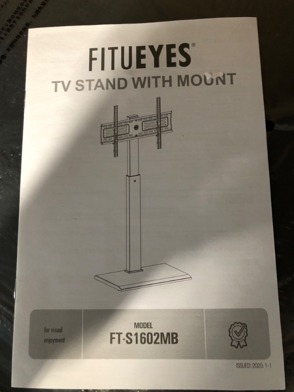 Photo 2 of FITUEYES Iron Base Universal Floor TV Stand with Swivel Mount Space Saving for 32-65 Inch - Black