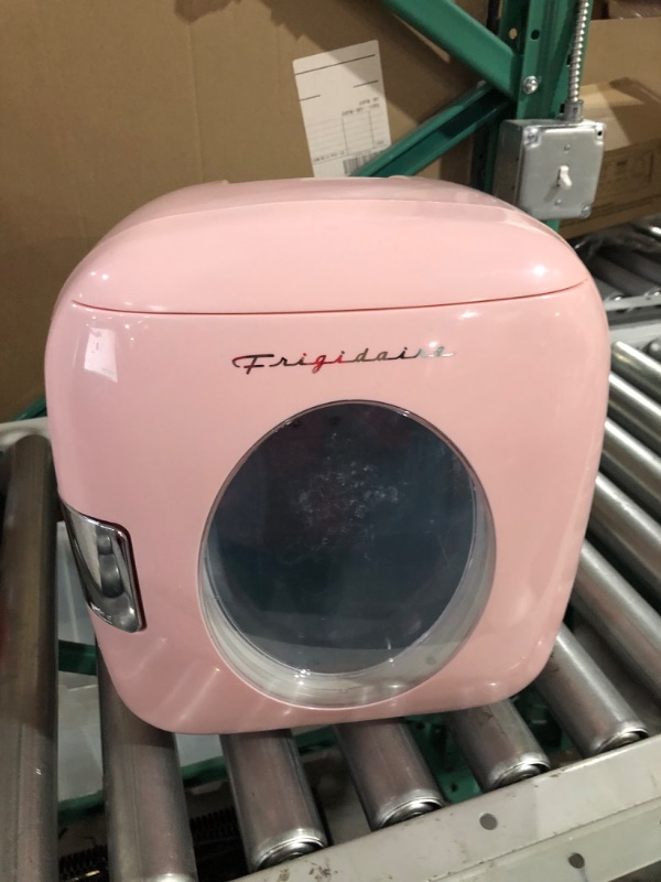 Photo 2 of **WAS UNABLE TO TEST** FRIGIDAIRE EFMIS462-PINK 12 Can Retro Mini Portable Personal Fridge