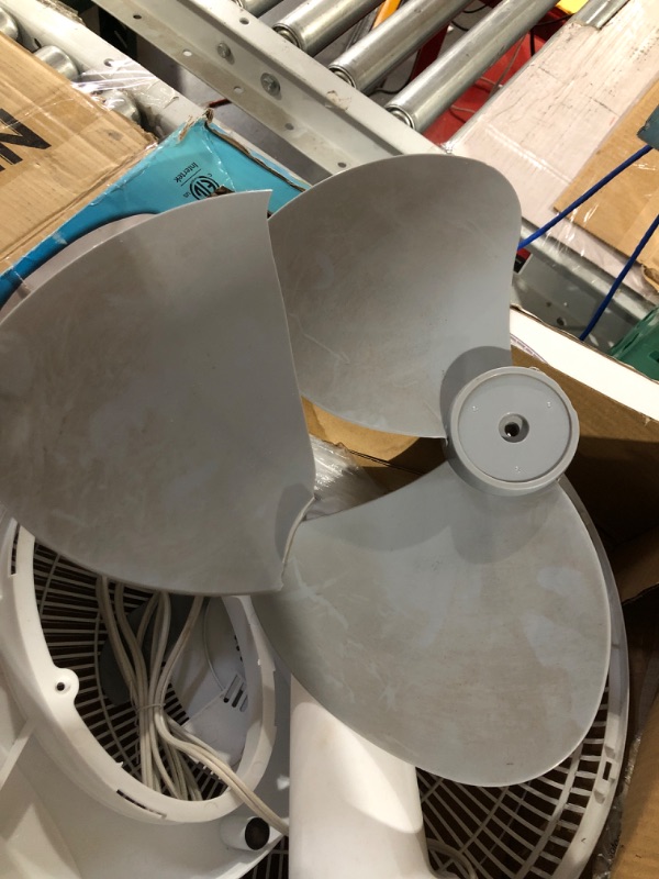 Photo 2 of *SEE NOTES*16 in. White Oscillating Table Fan with Adjustable Tilt