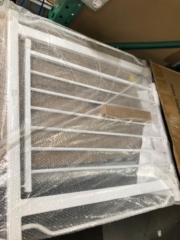 Photo 1 of BalanceFrom Easy Walk-Thru Safety Gate White 30-inch Tall, No Caps Fits 29.1 - 33.8" Wide