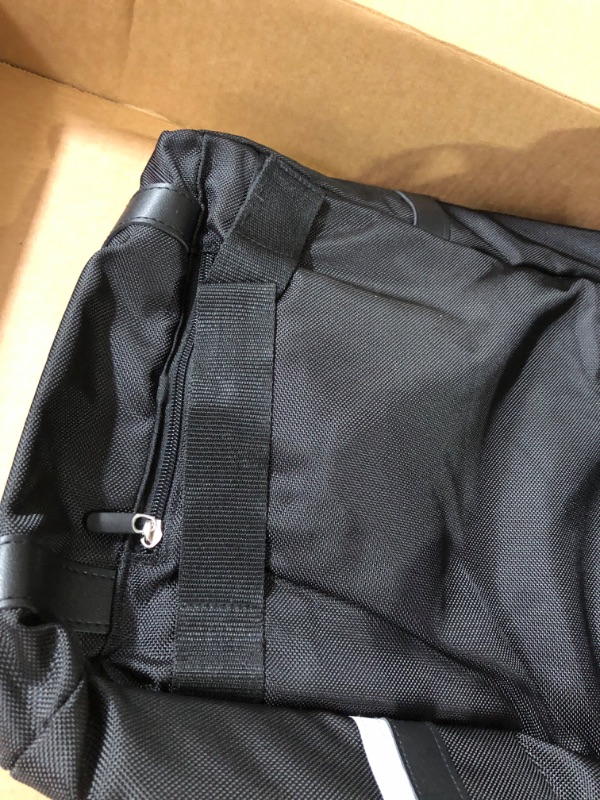 Photo 3 of Pedego Premium Bike Pannier w/Waterproof Rain Fly - Black w/Black Leather