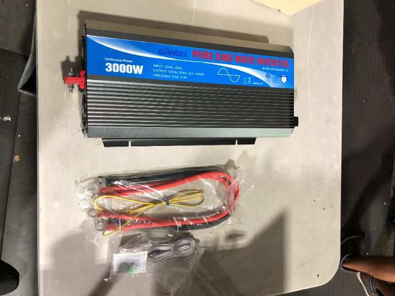 Photo 2 of ***UNTESTED***
Pure Sine Wave Power Inverter 3000Watt DC 12V to AC120V 