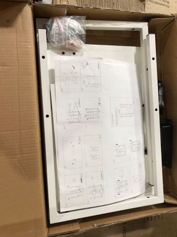 Photo 4 of (for parts) White Nightstands with Charging Station, Modern Night Stand 