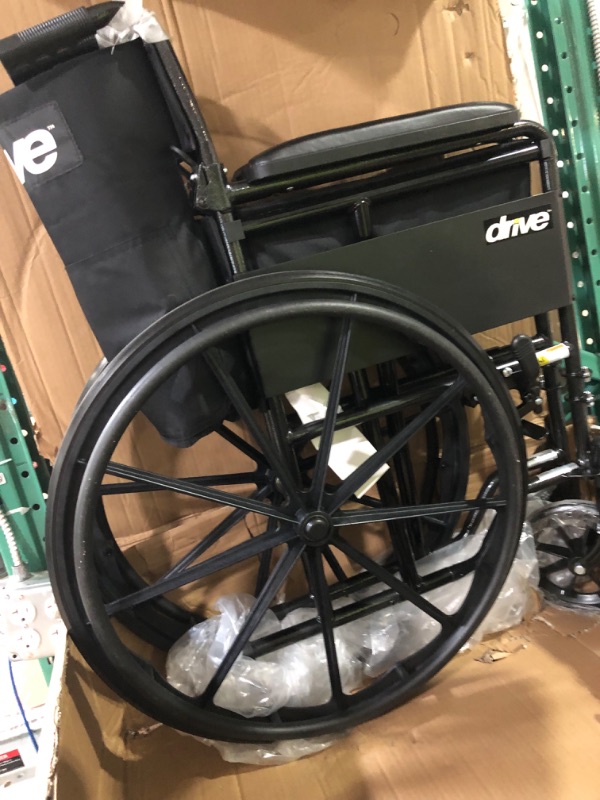 Photo 5 of Drive Medical SSP118FA-SF Silver Sport 1 Folding Transport Wheelchair