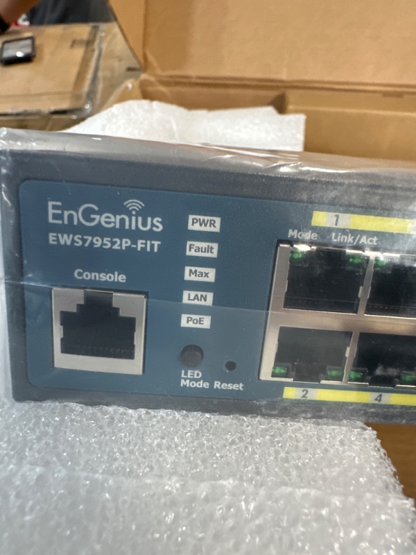 Photo 3 of EnGenius Fit L2 Plus Managed EWS7952P-FIT 48-Port Gigabit PoE+ Switch with 410W Budget, 4 SFP Uplink Ports 410W, 48 Port