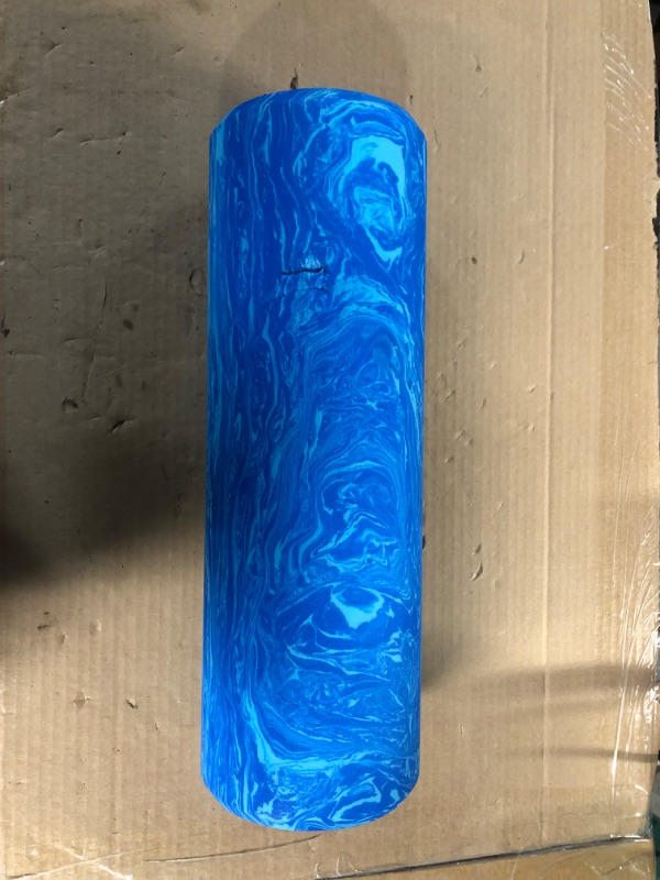 Photo 2 of [Minor Damage] Yes4All Medium-Density Half/Round EVA Foam Roller - 18 Inch -  Blue
