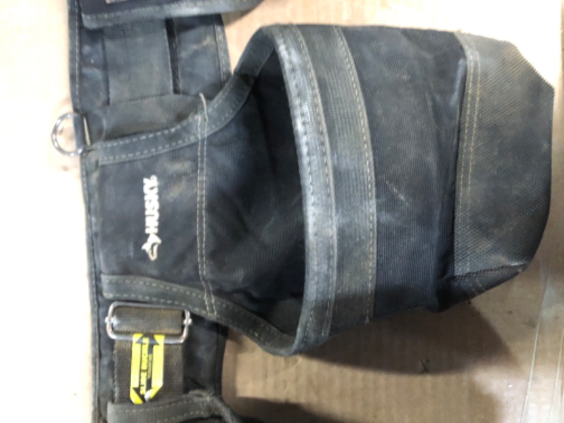 Photo 3 of [Used] Husky 2-Bag 10-Pocket Black Contractor's Work Tool Belt