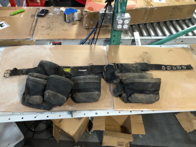 Photo 2 of [Used] Husky 2-Bag 10-Pocket Black Contractor's Work Tool Belt