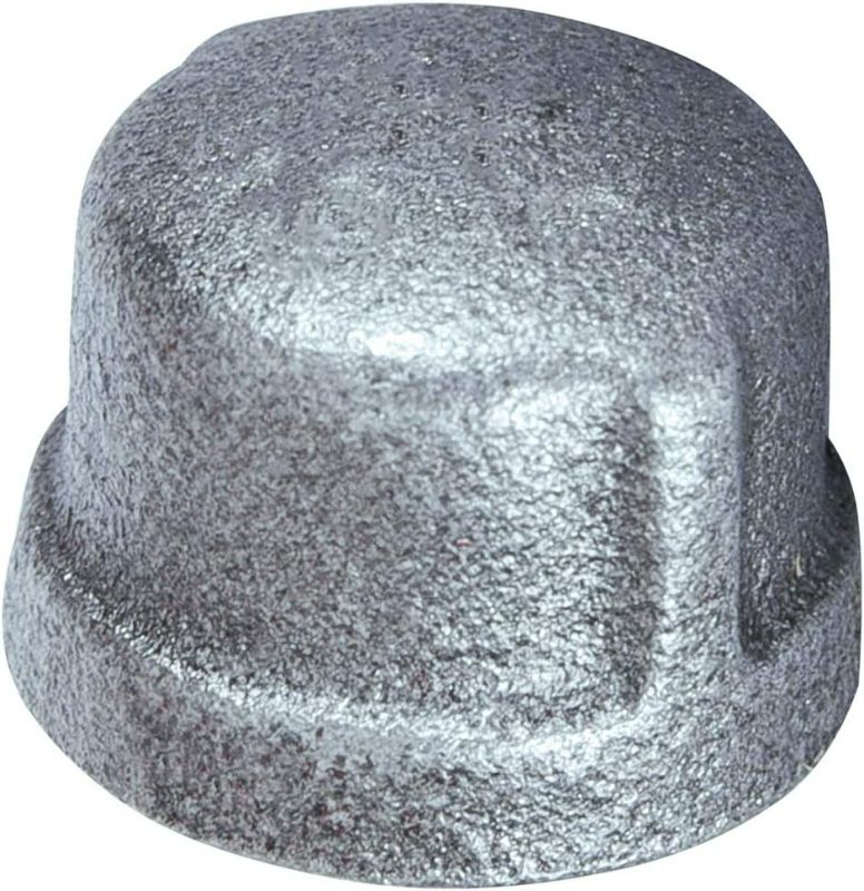 Photo 1 of **STOCK PHOTO MAY BE INACCURATE** SUPPLY GIANT HNDQ0500 3" Galvanized Malleable Iron Pipe Cap for 150 lb Applications - 2pc
