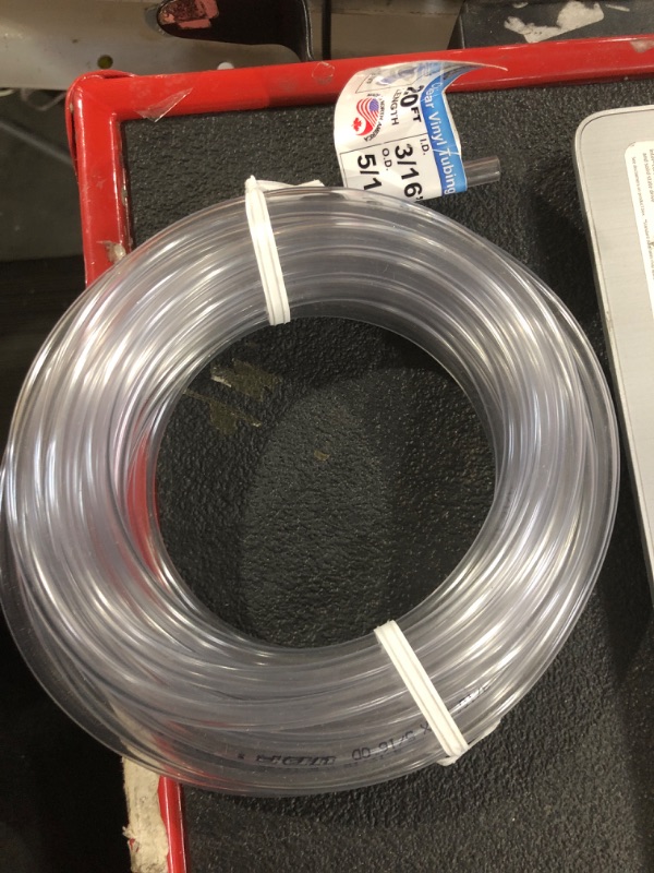 Photo 2 of 3/16 in. I.D. x 5/16 in. O.D. x 20 ft. Clear Vinyl Tubing - 20 FT