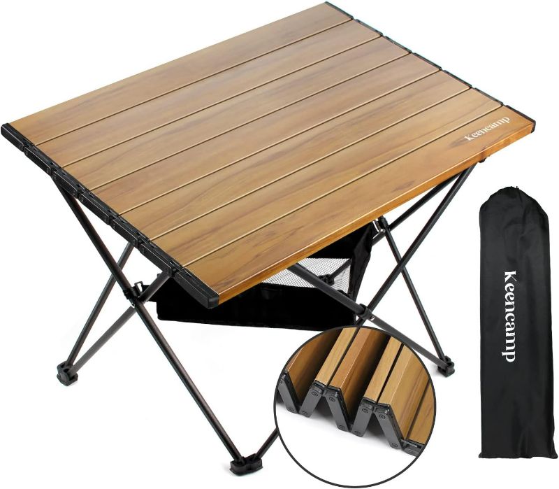 Photo 1 of *SEE NOTES* Keencamp Beach Table Compact Camping Folding Table Ultralight Travel Picnic Cooking Natural 22" D x 15.82" W x 15.82" H
