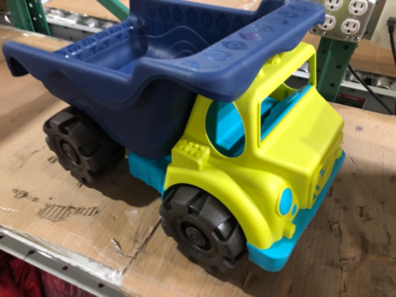 Photo 2 of B. toys by Battat B. Toys - Colossal Cruiser - 20 Large Sand Truck - Beach Toy Dump Trucks for Kids 18 M (Lime/Navy)