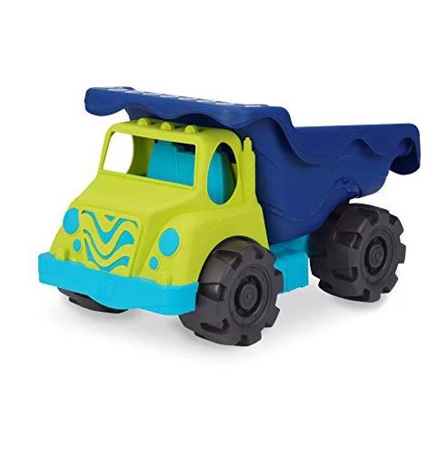 Photo 1 of B. toys by Battat B. Toys - Colossal Cruiser - 20 Large Sand Truck - Beach Toy Dump Trucks for Kids 18 M (Lime/Navy)