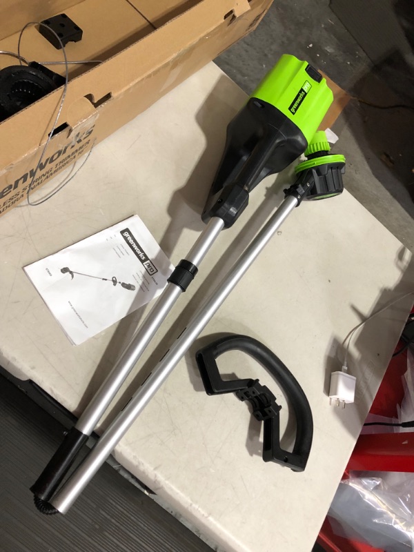 Photo 3 of *SEE NOTES* Greenworks PRO 16-Inch 80V Cordless String Trimmer, Battery Not Included ST80L00 Tool Only String Trimmer String Trimmer