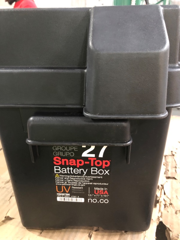 Photo 3 of NOCO Snap-Top HM327BKS Battery Box, Group 27 12V Outdoor Waterproof Battery Box 