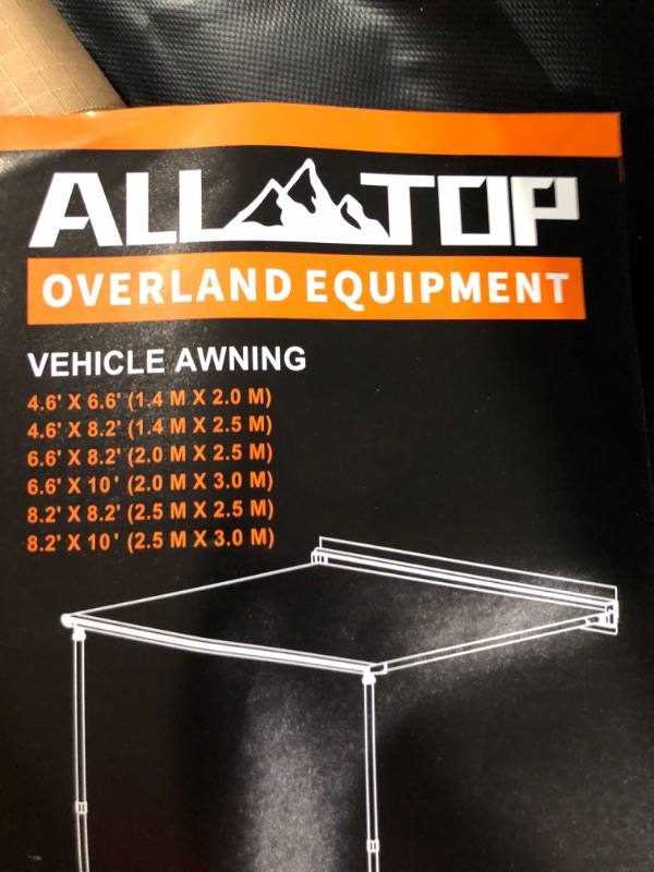 Photo 6 of ALL-TOP Vehicle Awning 6.6'x8.2' Rooftop Pull-Out Retractable 4x4 54sq.ft