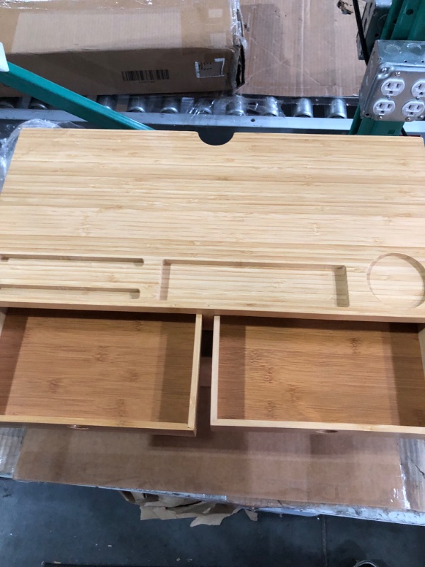 Photo 1 of Kirigen Wood Monitor Stand with 2 Drawers