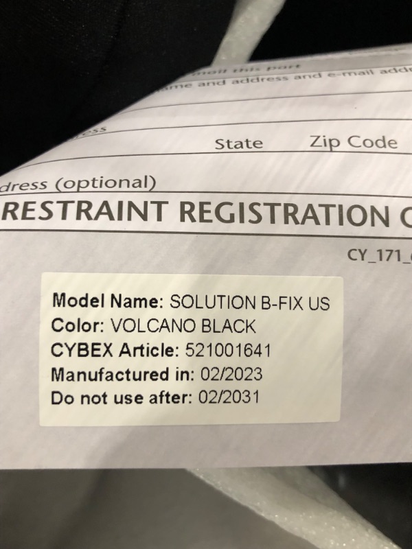 Photo 5 of CYBEX Solution B-Fix High Back Booster Seat, Lightweight Booster Sea, Kids 40-120 Lbs, Volcano Black Solution B-fix Volcano Black