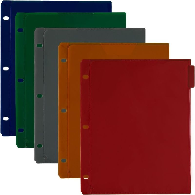 Photo 2 of Five Star 8-Tab Binder Dividers with Pocket Multicolor Multi-Colored 24 pack 