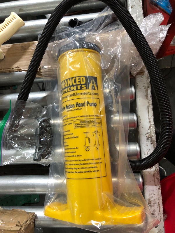 Photo 1 of ADVANCED ELEMENTS Double Action Pump w/Pressure Gauge Yellow