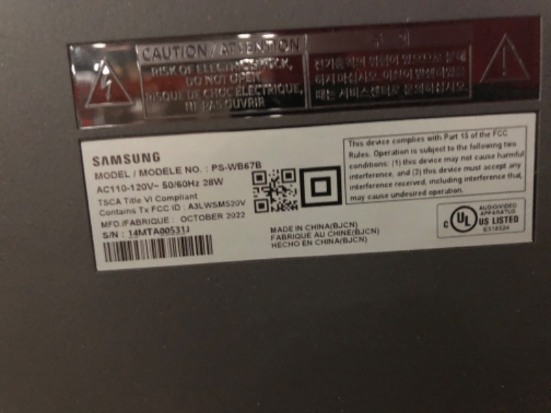 Photo 1 of SAMSUNG HW-Q600B 3.1.2ch Soundbar w/Dolby Audio