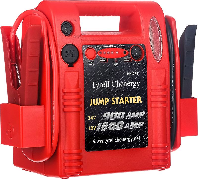 Photo 1 of Tyrell Chenergy 1800/900 Peak Amp 12V/24V Jump Starter, 