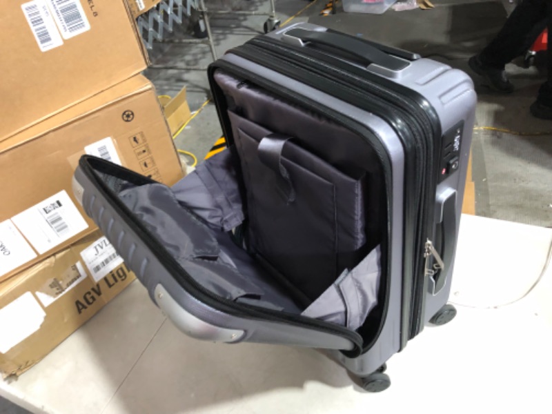 Photo 6 of ***NO CODE - SEE NOTES***
LEVEL8 Grace EXT Carry On Luggage, 20” Expandable, Gray