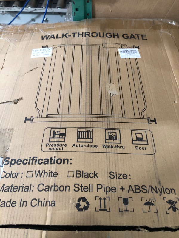 Photo 3 of ALLAIBB Extra Wide Pressure Mounted Baby Gate Walk 