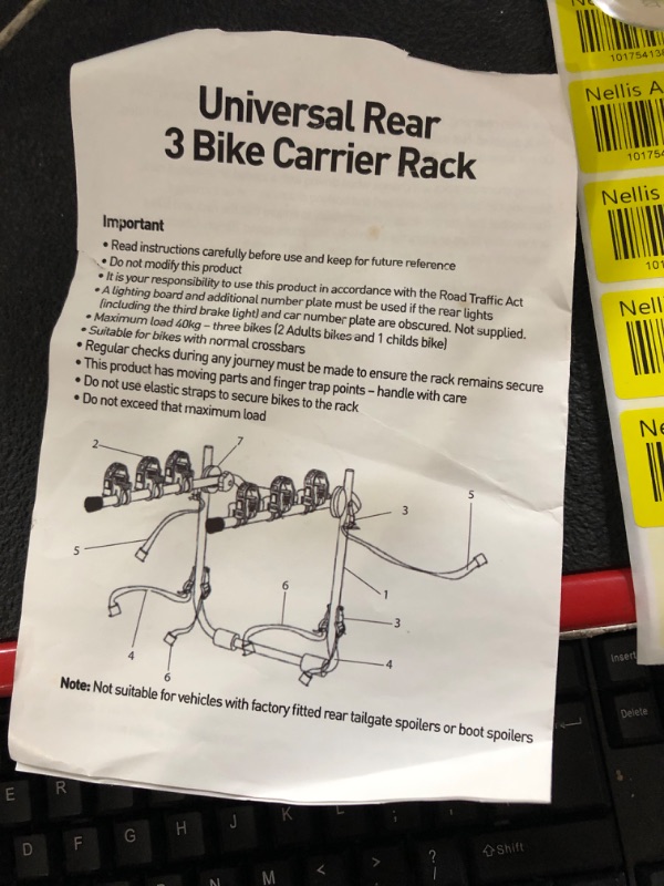 Photo 3 of (READ FULL POST) Universal 3-Bike Bicycle Rack (REAR CARRIER) 