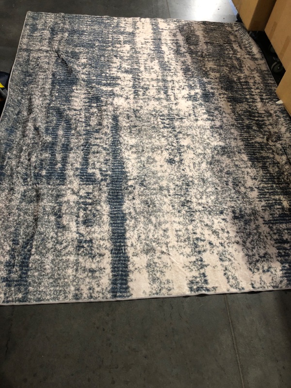 Photo 2 of *stock photo for reference only* Area Rug - Santorini (8' x 10' Rectangle, Gray/ Blue)