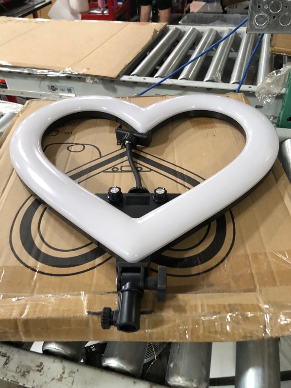 Photo 3 of Heart Shaped Ring Light with Stand 19-Inch Seven-Color Dimming Led Heart Ring Light 360° Rotatable Floor lamp for Anchor Live Broadcast Fill Light