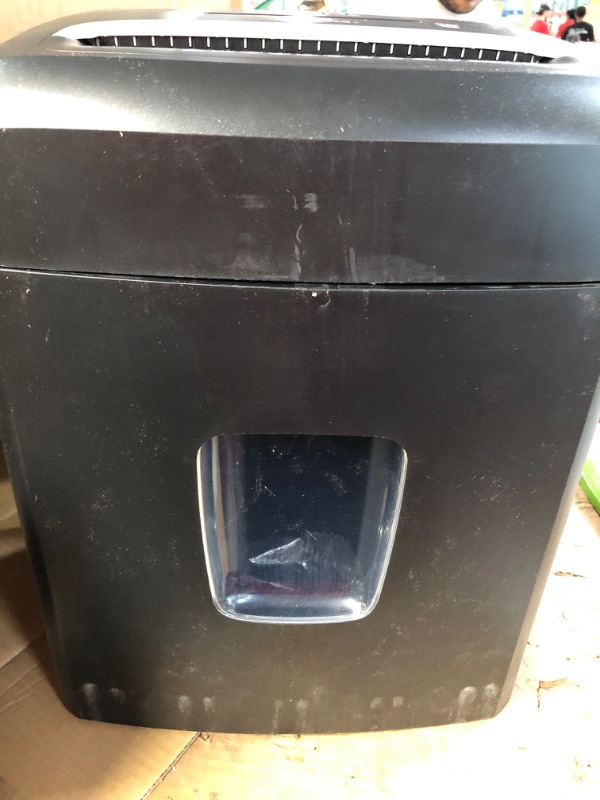 Photo 2 of Amazon Basics 8-Sheet Cross Cut Paper Shredder and Credit Card Shredder with 4.1 Gallon Bin 8 Sheet Shredder