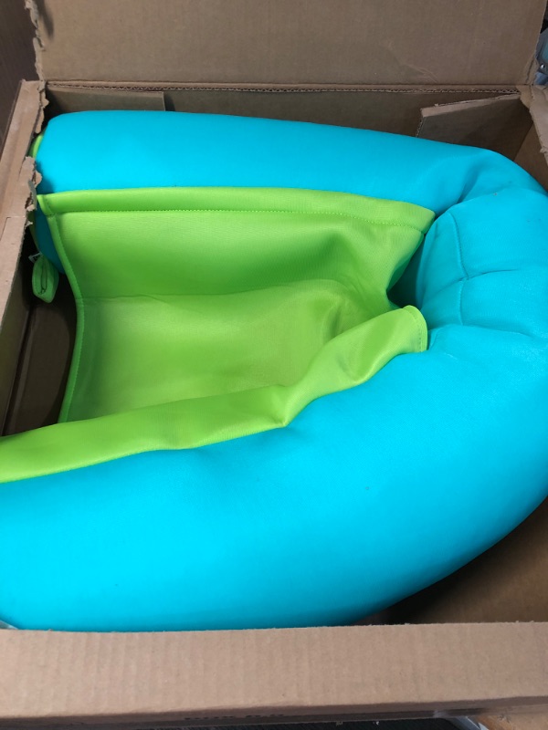 Photo 3 of Big Joe Noodle Sling No Inflation Needed Pool Seat with Armrests, Aqua/Green Double Sided Mesh, 3ft Aqua Lime Noodle Sling