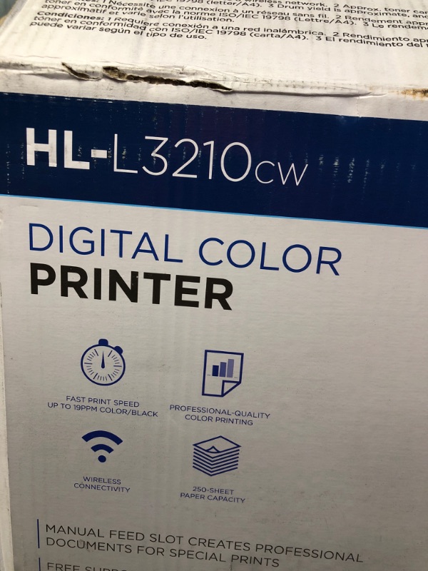 Photo 2 of Brother HL-L3210CW Compact Digital Color Printer Providing Laser Printer Quality Results with Wireless New Model: HLL3210CW