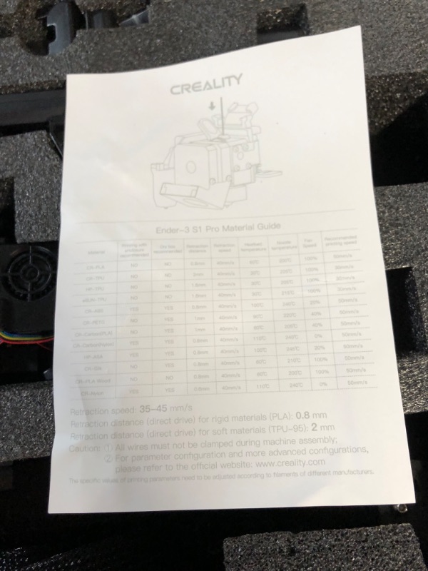 Photo 3 of Creality Ender 3 S1 Pro 3D Printer 300? High-Temp Nozzle Sprite Full Metal Direct Drive Extruder CR Touch Auto Leveling PEI Bed Filament Sensor Printing Size 10.6X8.6X8.6in