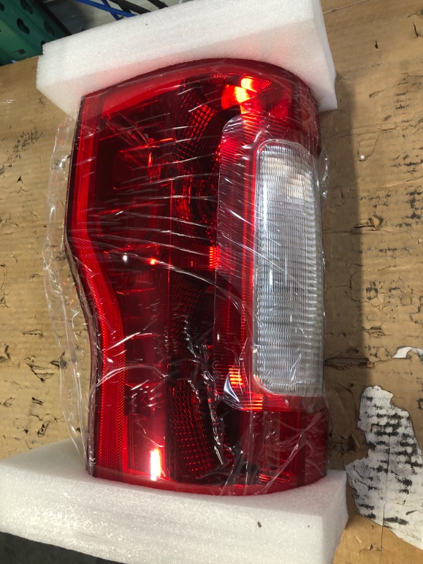 Photo 2 of Tail Light Rear Lamp Compatible With 2017-2019 Ford F250 F350 Super Duty without Blind Spot/LED Left Driver Side Taillight Brake Signal Assembly with Bulb