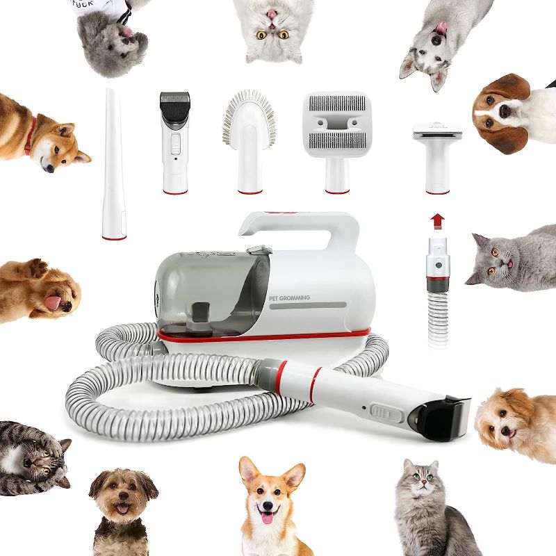 Photo 1 of  Dog Grooming Kit,2.5L Professional Pet Grooming Vacuum with 5 Grooming Tools for Dog & Cat.