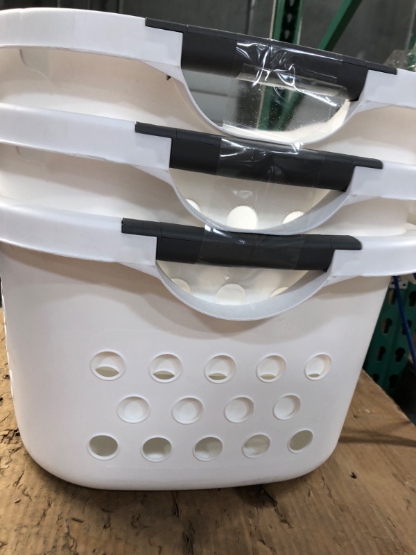 Photo 8 of **see notes**  Square Plastic Laundry Basket Hamper Organizer