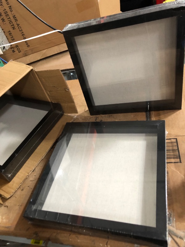 Photo 1 of Shadow Box Frame, Display Box 10x10 Black Wood deep Depth with Linen Back Easy Hanging