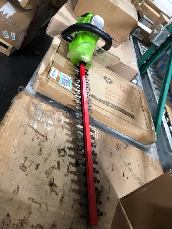 Photo 2 of (PARTS ONLY, NON-FUNCTIONAL) Greenworks 4 Amp 22" Corded Electric Hedge Trimmer Corded Hedge Trimmer