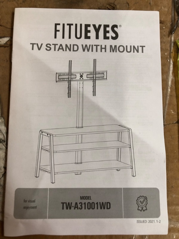 Photo 2 of FITUEYES 3-Tier Floor TV Stand for 37-70 Inch TVs